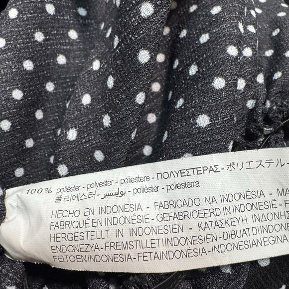 Zara Black Micro Dot Mini Dress Size Small - Picture 6 of 8